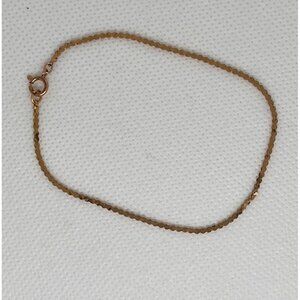 Vintage 1/20 14K GF Bracelet Fine Snake Chain 6.5" Spring Loop